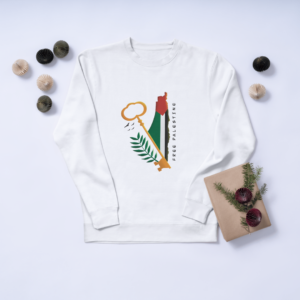 Palestine Map with a key-Designed by Palestinian Artist -Abdallah Tafesh.